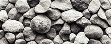 Abstract Blue Background, Toned Monochrome Stone Rock, Banner
