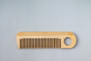 eco-friendly handmade wooden comb, copy space