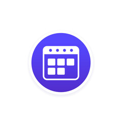 Wall Mural - calendar or schedule icon for web