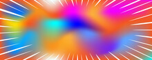 Bright Multi Colorful Backgrounds. Blur Colors, Rays. Template Design For Placards, Banner, Posters, Cards And Flyers. Vector Art Illustration. 