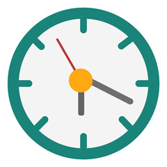 Wall Mural - clock face icon. round time device with arrows