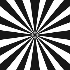 Wall Mural - Retro stripe burst background. Black ray beam