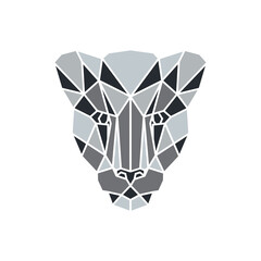 Canvas Print - lion logo design vector template