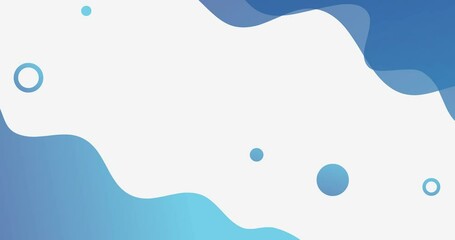 Poster - blue gradient abstract wave background animation