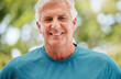 © N Lawrenson/peopleimages.com - Health, fitness and exercise with a senior man outdoor in summer for wellness, training and enjoying retirement. Workout, healthy and happy with a face portrait of an elderly male athlete in nature