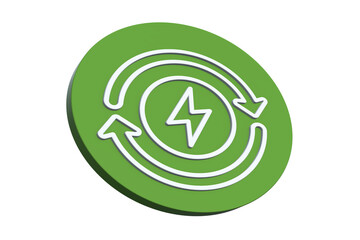 Wall Mural - ecological green energy icons concept green power