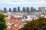 Fototapeta Miasto - Bratislava city aerial panoramic view. Bratislava is a capital of Slovakia.