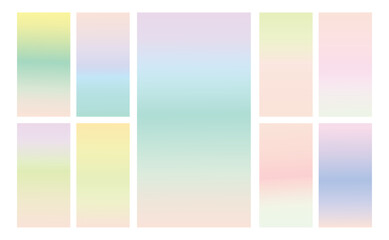 Wall Mural - Modern Screen vector multicolor pastel gradient Background. Vibrant smooth soft color gradient for Mobile Apps, background Design. Bright Soft Color Gradient for mobile apps.
