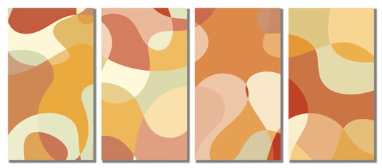 Wall Mural - Abstract wavy set background.