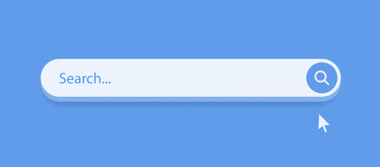 Aufkleber - Search bar frame with magnifier icon, search boxes template for web page internet browser in 3d