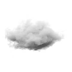 Wall Mural - single white cloud with transparent background