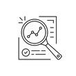 data quality assessment or study case thin line icon