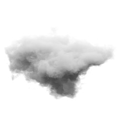 Wall Mural - single white cloud with transparent background