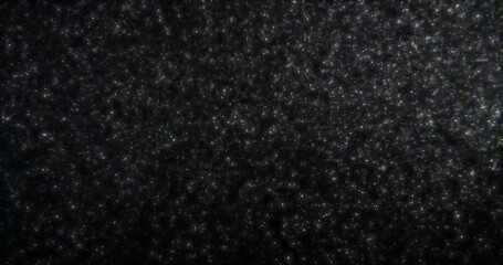 Wall Mural - Dust particles atmosphere on black screen overlay. Filmed with RED camera. Abstract background.