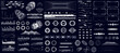 © SergeyBitos - Digital HUD collection for UI, UX, GUI projects. Hi-tech futuristic user elements - circle, charts, frames, audio waves, arrows, callouts titles graphic set. HUD, UI, VR. Vector elements collection