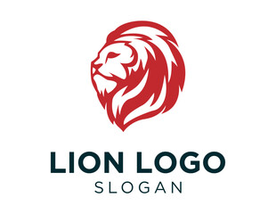 Logo design about a lion on a white background. made using the CorelDraw application.