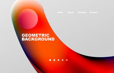 Abstract liquid background for your landing page design. Web page for website or mobile app wallpaper