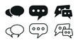 © Stock Ninja Studio - Speech Bubble Icons Set In Flat Style. Chat, Empty Bubbles, Talk Bubble, Think Symbols.
