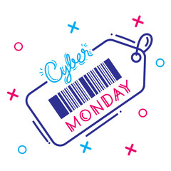 Wall Mural - tag of cyber monday