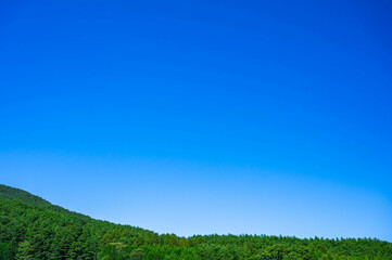 Canvas Print - 秋の空と山　箕輪町