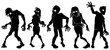 © Malchev - Zombie Silhouettes Set