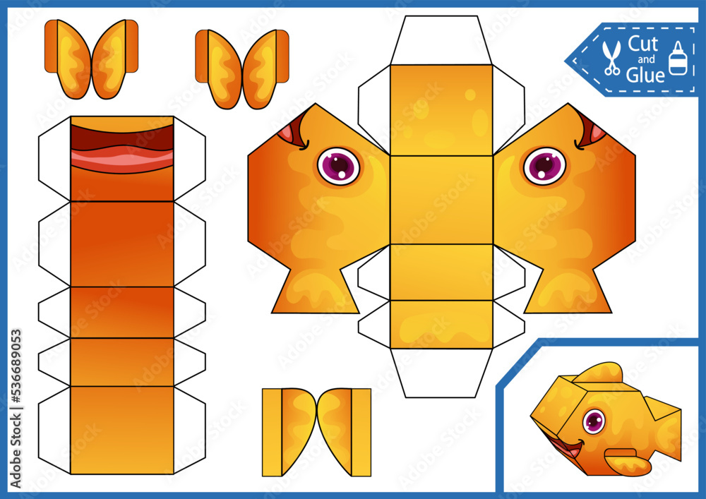 Craft game cut and glue paper toy fish. Create papercraft 3d toys. Activity gaming page. Birthday template worksheet. Vector printable art puzzle game. Stock Vector | Adobe Stock craft-game-cut-and-glue-paper-toy-fish-create-papercraft-3d-toys-activity-gaming-page-birthday-template-worksheet-vector-printable-art-puzzle-game-stock-vector-adobe-stock