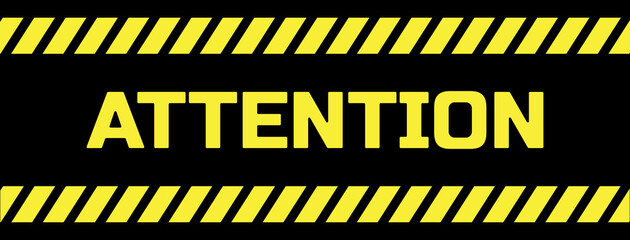 Wall Mural - attention sign	