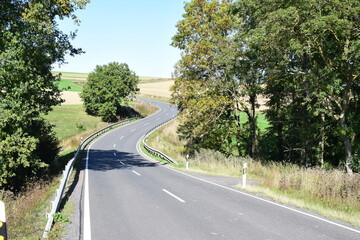 Poster - kurvige Strasse