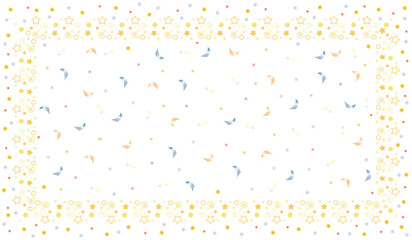Wall Mural - beautiful festive frame with confetti and sequins