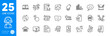 © blankstock - Outline icons set. Confirmed flight, Touchpoint and Creativity concept icons. Mobile finance, Food app, Search web elements. Refrigerator, Card, Smile face signs. Coffee machine. Vector