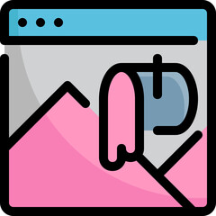 Sticker - paint icon