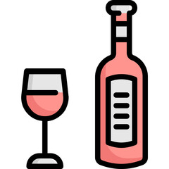 Sticker - wine alcohol icon