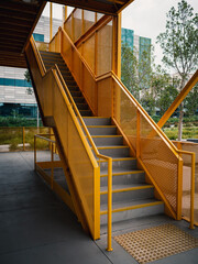 Wall Mural - Yellow staircase