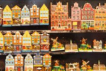 Amsterdam, Netherlands. October 2022. Multicolored Souvenirs Of Amsterdam.