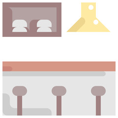 Poster - kitchen desk icon