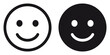 ofvs179 OutlineFilledVectorSign ofvs - smiley emoji happy icon . face emoticon . isolated transparent . black outline and filled version . AI 10 / EPS 10 . g11518