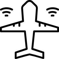 Wall Mural - airplane icon