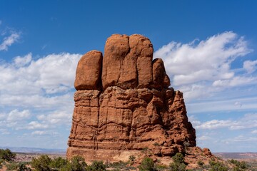 Sticker - Hand natural rocks against the sunny sky in the Arches National Park in the US