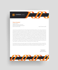 Wall Mural - Professional creative natural shape corporate or medical abstract professional print-ready letterhead design template,