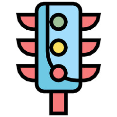 Sticker - traffic light icon