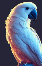 Image Of A Parrot Drawn In Pixar Style. High Quality Illustration