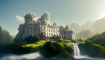 Wall Mural - Magic unusual fairytale palaces.