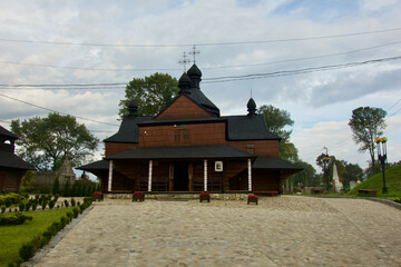 Sticker - Eastern Orthodox church architecture in Kolomyia, Ivano-Frankivsk Oblast, Ukraine. UNESCO