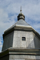 Wall Mural - Eastern Orthodox church architecture in Nyzhnii Verbizh near Kolomyia, Ivano-Frankivsk Oblast, Ukraine. UNESCO