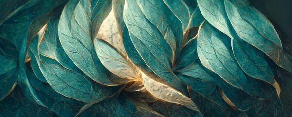 Wall Mural - abstract quartzite stone organic nature leaves wallpaper background. 3d render illustration.