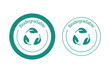 biodegradable product icon vector illustration 