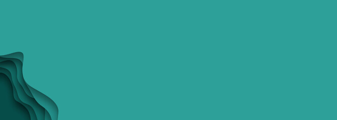 Wall Mural - minimal style 3d emerald green banner background with free space