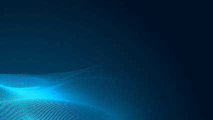 Abstract dot white blue wave gradient texture technology background.
