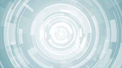 Wall Mural - abstract circle white blue future technology background.