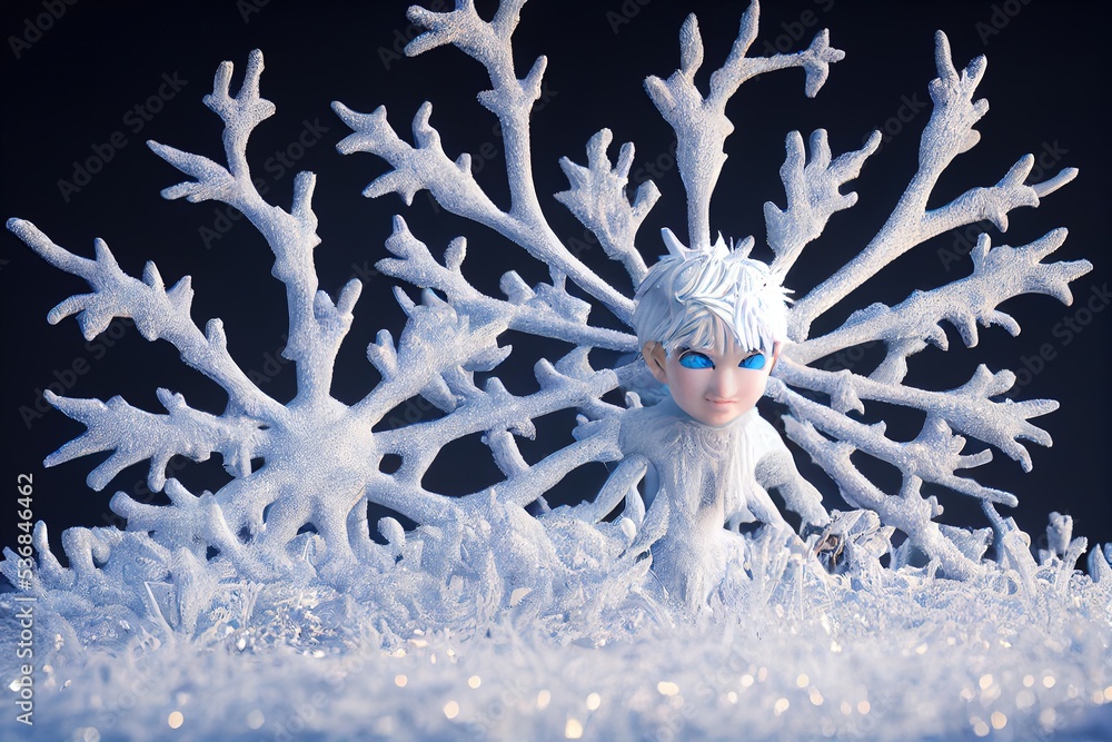 3D rendered computer generated image of Jack Frost, who brings cold ...